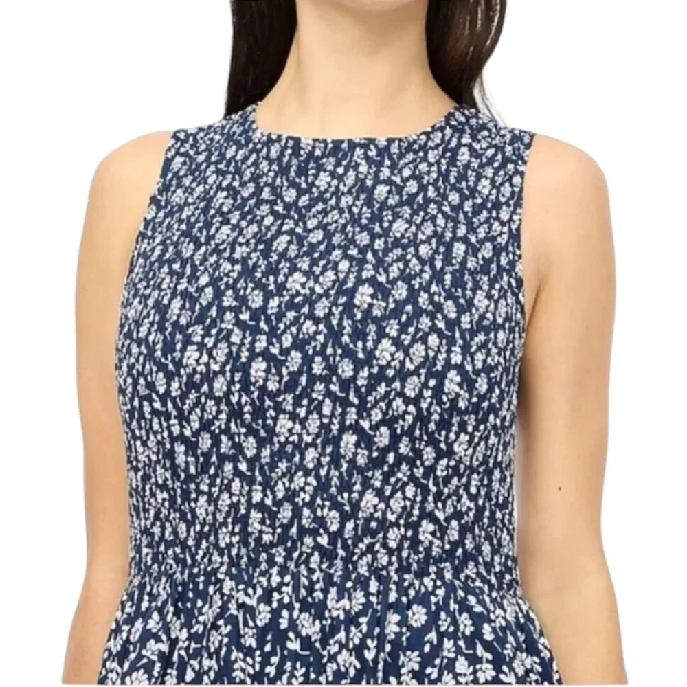 *NWOT* J. Crew Printed Smocked Tiered Midi/Maxi Dress - Picture 4 of 16